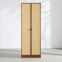 Meuble à chaussures 2 portes battantes L60--Marron-Maisons du Monde