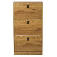Meuble à chaussures 3 portes effet bois-Bois-Marron-Altobuy