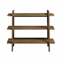 Meuble à chaussures bois et rotin marron 120 cm-Bois-Marron-Hannun