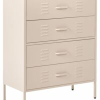 Meuble à tiroirs métal beige-Métal-Beige-Beliani