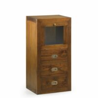 Meuble auxiliare en bois marron L 45 cm-Bois-Marron-MOYCOR