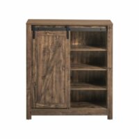 Meuble bas de rangement en panneau de particule marron--Beige-SoBuy
