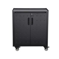 Meuble bas de rangement pour garage avec 2 portes--Noir-sweeek
