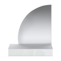 Meuble coiffeuse effet bois blanc-Bois-Blanc-vente-unique.com
