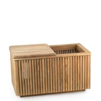 Meuble d’appoint en teck beige 63x33x37 cm-Teck-Beige-MOYCOR