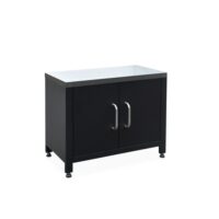 Meuble de cuisine extérieure en acier l80cm--Noir-sweeek