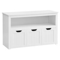 Meuble de rangement pour jouets 102 x 30 x 60 cm blanc--Blanc-VASAGLE