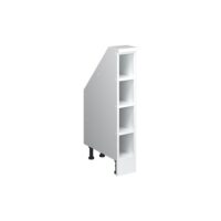 Meuble de rangement sous pente avec 4 compartiments blanc 15x81