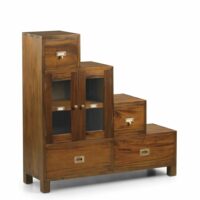 Meuble escalier descente gauche en bois marron L 100 cm-Bois-Marron-MOYCOR