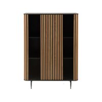 Meuble haut 1 porte coulissante--Noir-Zago