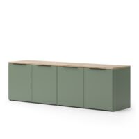Meuble mural 2 pièces vert 80x50 cm--Vert-Vicco