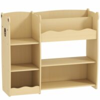 Meuble rangement enfant pour jouets 3 niveaux mdf bois naturel-Bois-Beige-AIYAPLAY