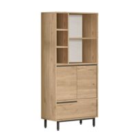 Meuble salle de bains 3 portes 5 niches--Marron-Pier import