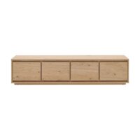 Meuble tv 4 portes effet bois clair-Bois-Marron-CAMIF