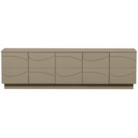Meuble tv 5 portes en bios de pin gris-Bois de Pin-Marron-WOOOD