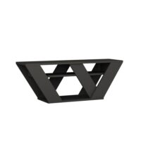Meuble TV design L. 110 x H. 40 cm gris anthracite--Gris-Menzzo