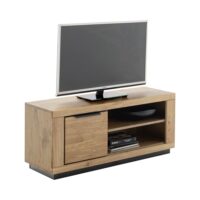 Meuble tv en chêne 122x54x52 cm - liri-Chêne-Marron-Maison et Styles