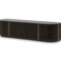 Meuble TV en chêne finition Espresso-Chêne-Marron-WOODEK