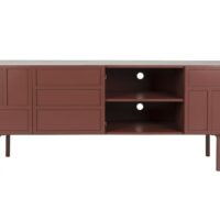 Meuble tv en métal rouge-Métal-Rouge-BOITE A DESIGN