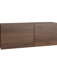 Meuble tv modulable 100 cm   2 portes  effet noyer--Marron-Best Mobilier