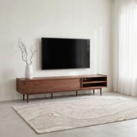 Meuble TV vintage 2 portes coulissantes L201--Marron-Maisons du Monde