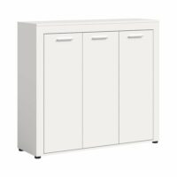 Meubles à chaussures 3 portes 120x37x108 cm blanc - jamo--Blanc-ebuy24
