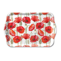 Mini plateau coquelicots rouges 20