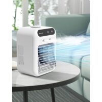 Mini rafraîchisseur d'air portable avec brumisation – réservoir 500 ml--Beige-Babykare
