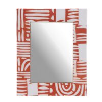 Miroir à poser abel blanc en métal-Métal-Blanc-Amadeus