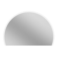 Miroir arrondi adaptable bureau effet bois blanc-Bois-Beige-Gami