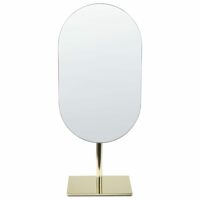 Miroir de table en métal doré 37x16-Beliani