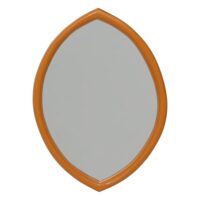 Miroir en bois de manguier orange 48 * 3 * 66 cm-Bois de Manguier-Orange-Urban Nature Culture