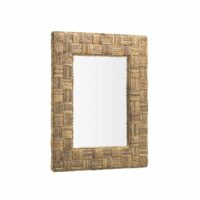 Miroir en rotin beige H100--Beige-MOYCOR