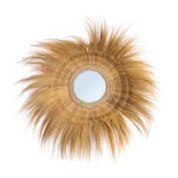 Miroir herbe marron 90x90x22cm--Beige-Bazar Bizar