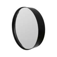 Miroir m en métal noir-Métal-Noir-White label