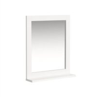 Miroir mural 1 étage effet bois blanc-Bois-Blanc-SoBuy