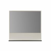 Miroir mural avec 1 tablette l80 cm - gris et noir--Gris-Calicosy