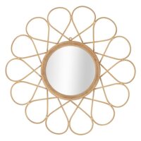 Miroir mural en métal brun ø 65