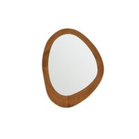 Miroir organique en teck massif 75x60 cm-Teck-Beige-BERAH GETAH