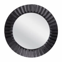 Miroir  plissé  39 cm noir  d'aluminium-Aluminium-Noir-Table passion