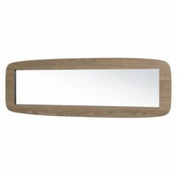 Miroir rectangulaire angles arrondis 120x40cm--Marron-MACABANE