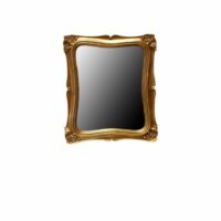 Miroir rectangulaire baroque esprit tableau doré mat--Doré-Decoclico