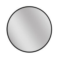 Miroir rond en aluminium noir 60x60x5 cm-Aluminium-Noir-Hispanohogar