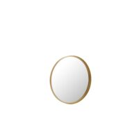 Miroir rond en métal doré à bord haut d60-Métal-Doré-Hellin