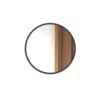 Miroir rond gris foncé Ø 60 cm-Mobili Rebecca
