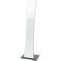 Miroir sur pied avec porte-manteau en métal H.166 x L.47 x P.36 cm-Métal-Transparent-ORESTELUCHETTA
