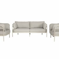 Mobiliers de jardin en métal beige-Métal-Beige-Zuiver
