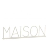 Mot maison en métal blanc 81x5x22cm-Métal-Blanc-J-line