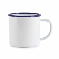 Mug en acier émaillé     lot de 6--Blanc-Olympia