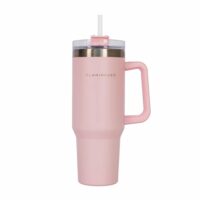 Mug isotherme avec paille acier inoxydable 1